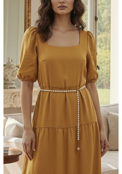 Pınkmark Kadın Gold Inci Kutup Yıldızı Ayarlanabilir Zincir Kemer PMKM25774 indirimleri