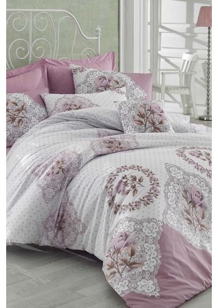 Çift Kişilik Ranforce Nevresim Takımı &AMP;#37;100 Pamuklu Şimal Pembe fiyatları