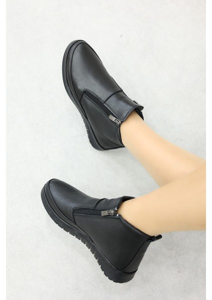 Hakiki Deri Kadın Kısa Topuklu Bot 972SZA7560 fırsatları