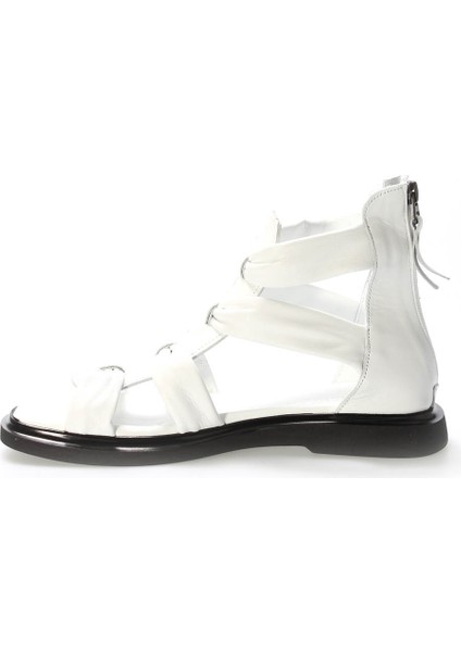 Deri Kadın Topuklu Sandalet 124ZA116