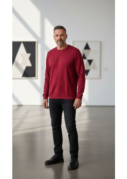 24 - 12050 O YAKA UZUN KOLLU SWEAT