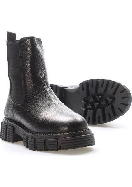 Hakiki Deri Kürklü Kadın Klasik Bot 710KZA6007