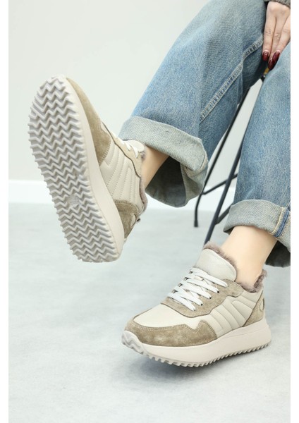 Deri Kürklü Kadın Casual Ayakkabı 136KZA901-1