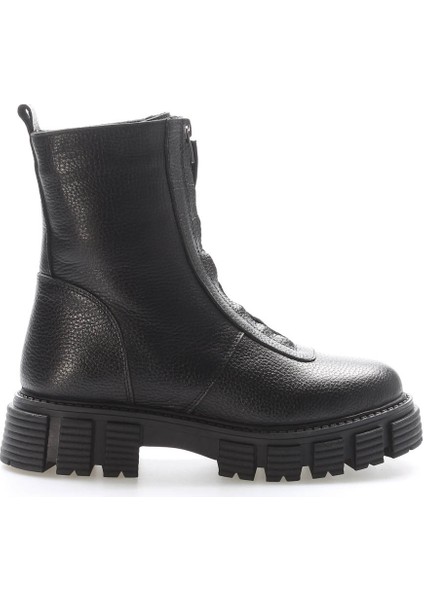 Hakiki Deri Kürklü Kadın Klasik Bot 710KZA6006