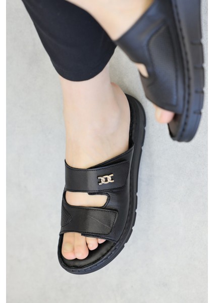 Deri Kadın Dolgu Topuk Terlik 621ZA1099