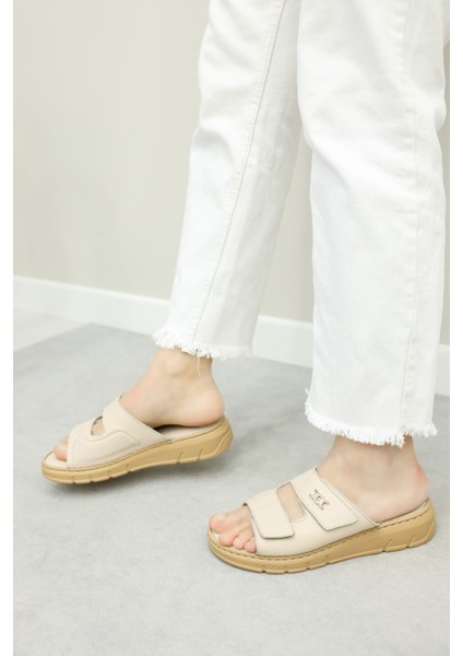 Deri Kadın Dolgu Topuk Terlik 621ZA1099 indirimleri