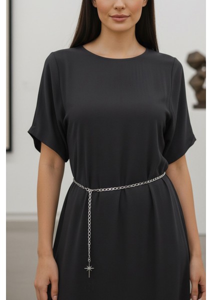 Pınkmark Kadın Gümüş Kutup Yıldızı Sallantılı Ayarlanabilir Zincir Kemer PMKM25756 indirimleri