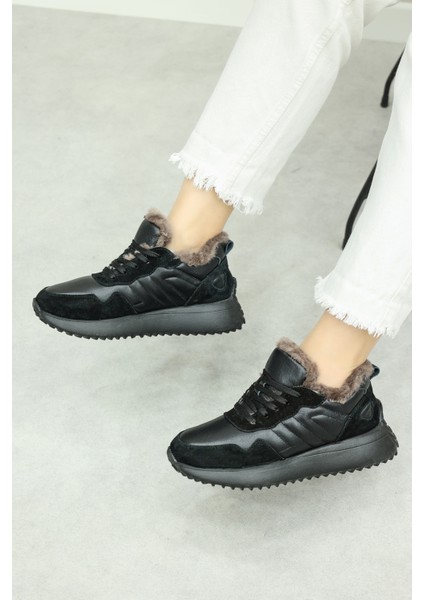 Deri Kürklü Kadın Casual Ayakkabı 136KZA901-1 indirimleri