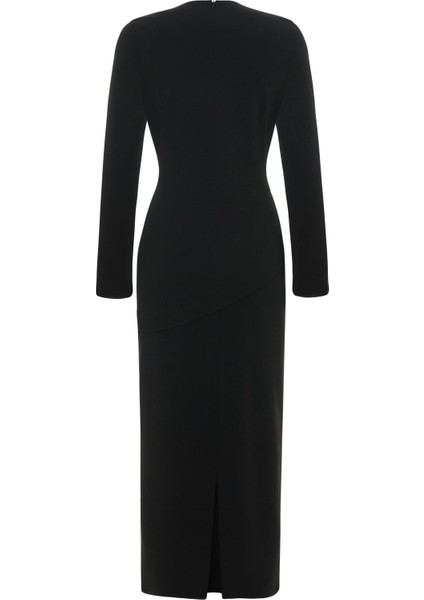 Asimetrik Detaylı Midi Elbise 26W40843