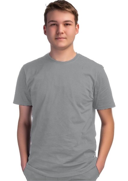 Bisiklet Yaka Süprem Tişört Gri indirimleri