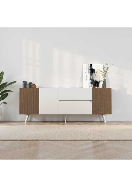 Milano 3 Kapaklı 2 Çekmeceli Konsol Vizon-Zebra 210X80X44 cm modelleri
