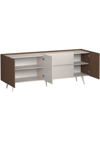 Milano 3 Kapaklı 2 Çekmeceli Konsol Vizon-Zebra 210X80X44 cm indirimleri