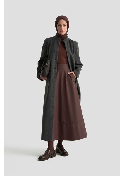 Hakim Yaka Kaşe Kap 25KD1124 Gri