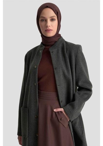 Hakim Yaka Kaşe Kap 25KD1124 Gri fiyatları