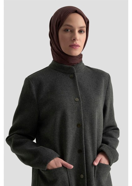 Hakim Yaka Kaşe Kap 25KD1124 Gri fırsatları