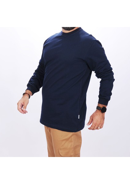 İş Sweatişört Bisiklet Yaka Lacivert indirimleri