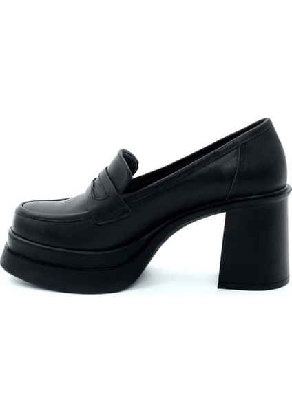 Deri Kadın Kalın Topuklu Ayakkabı 281Za2405