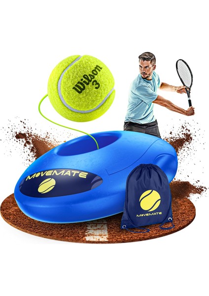 Tenis Antrenman Seti: Wilson® Top Kalitesi, Su Dolum Hazneli ve Taşıma Çantalı Yenilikçi Tekli Tenis Eğitmeni (Çocuk & Yetişkin)