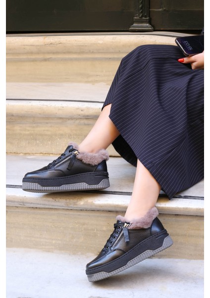 Deri Kürklü Kadın Casual Ayakkabı 142KZA15