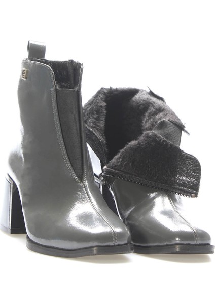 Deri Kadın Kalın Topuklu Bot 064SZA263