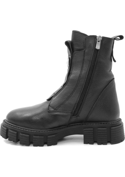 Hakiki Deri Kürklü Kadın Klasik Bot 710KZA6005