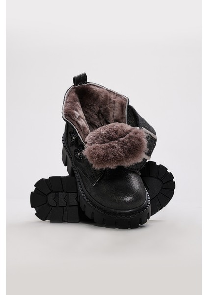 Deri Kürklü Çocuk Klasik Bot 157KXA1774