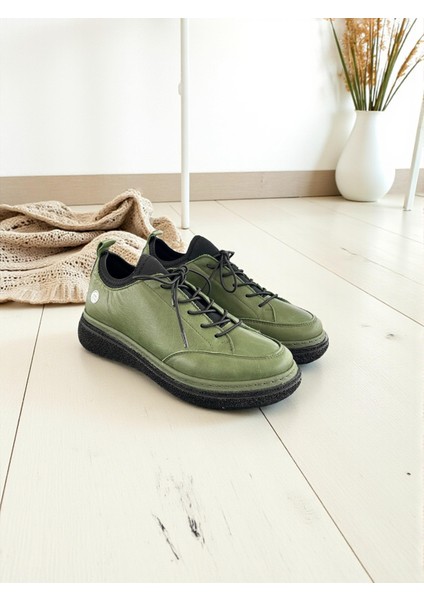 D25KA-100 Haki Hakiki Deri Tam Ortopedik Kadın Casual Günlük Ayakkabı fiyatları
