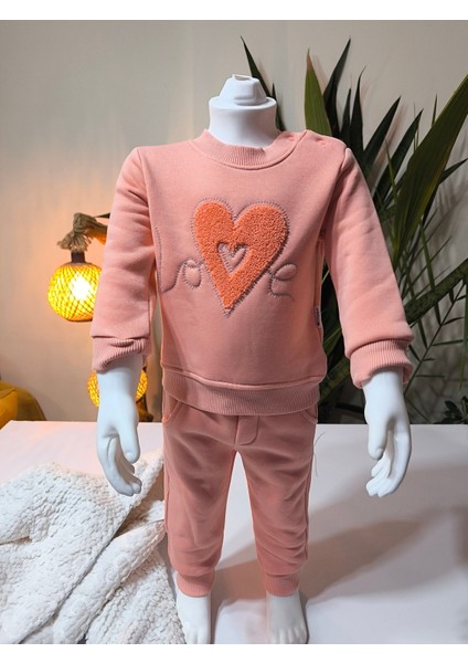 Kız Bebek Montlu Üçlü Takım (Omuzdan Çıtçıtlısweatshirt+ Polar Mont +Pantolon) modelleri