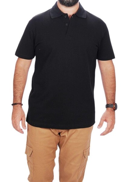 Polo Yaka Tişört Siyah