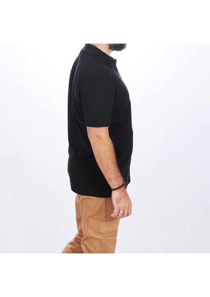 Polo Yaka Tişört Siyah