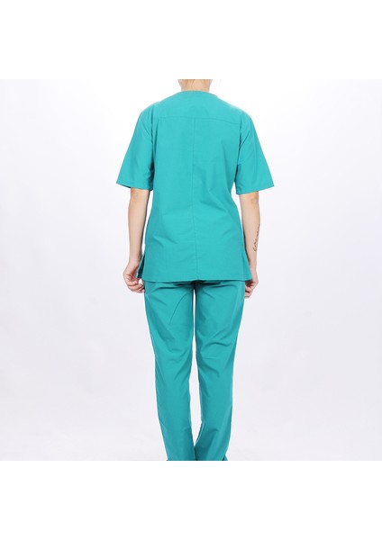 Kadın Muska Yaka Hemşire Forması Yeşil