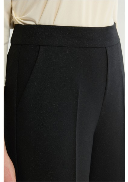 Simli Bol Paça Pantolon Siyah 153L9248004 fiyatları