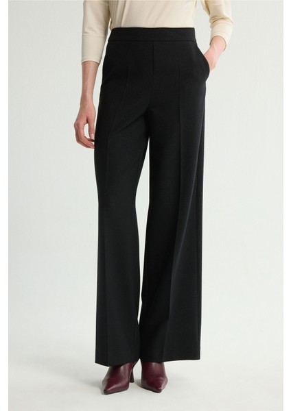 Simli Bol Paça Pantolon Siyah 153L9248004 modelleri