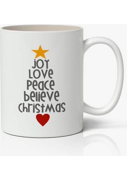 Kişiye Özel Yılbaşı Yeni Yıl Christmas Temalı Beyaz Kupa Bardak Sevgiliye Arkadaşa Hediye V33