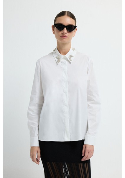 Uzun Kollu Gömlek Beyaz 13045780000