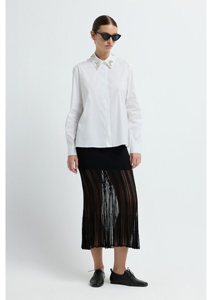 Uzun Kollu Gömlek Beyaz 13045780000 modelleri