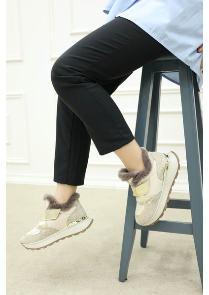 Kürklü Kadın Casual Ayakkabı 757KZA24056