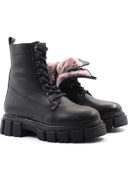 Deri Kürklü Kadın Klasik Bot 710KZA6001