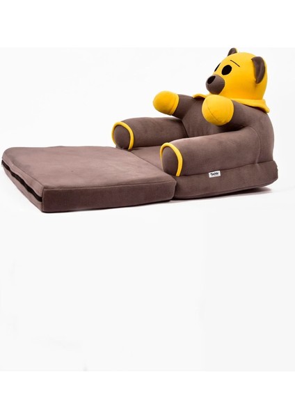 Portatif Taşınabilir Katlanabilir Sünger Ayıcık Koltuk- Çocuk Koltuğu - Sarı fiyatları