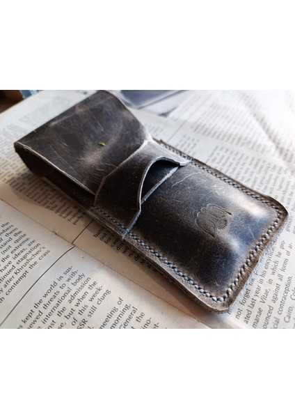 Crazy Gerçek Deri Özel Kalemleriniz Için Kalemlik ( 3*4 Kalem Için ) 28 cm \ 8 cm Büyük Boy Nlu3