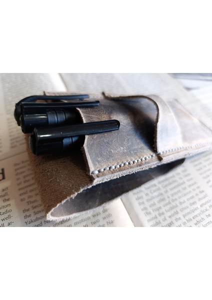 Crazy Gerçek Deri Özel Kalemleriniz Için Kalemlik ( 3*4 Kalem Için ) 28 cm \ 8 cm Büyük Boy Nlu3 modelleri