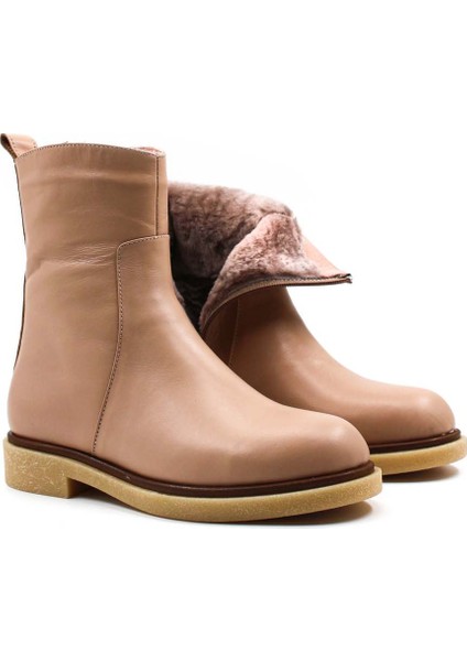 Deri Kürklü Kadın Klasik Bot 866KZA321