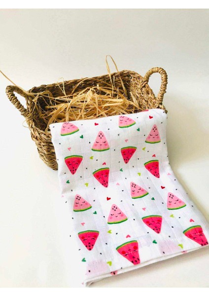 3 Adet 110x110 Çok Amaçlı Müslin Bezi Örtü Battaniye