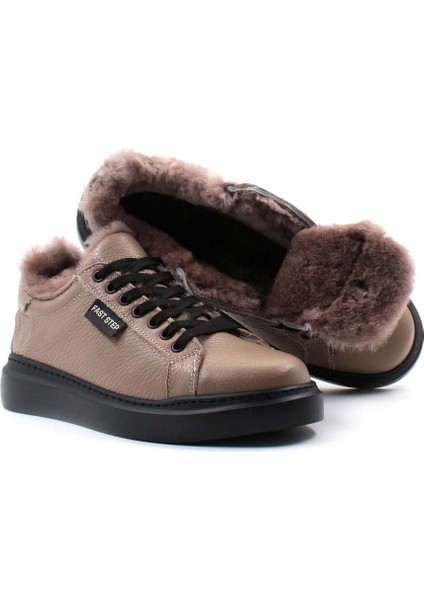 Hakiki Deri Kürklü Kadın Casual Ayakkabı 160KZA950