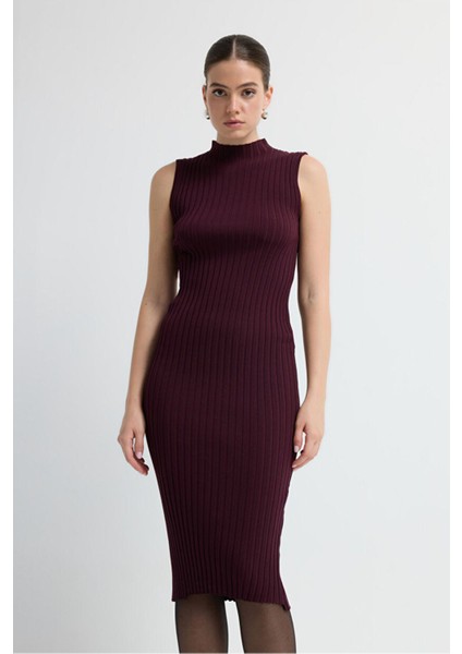 Kolsuz Balıkçı Triko Elbise Bordo 12445317000 fiyatları