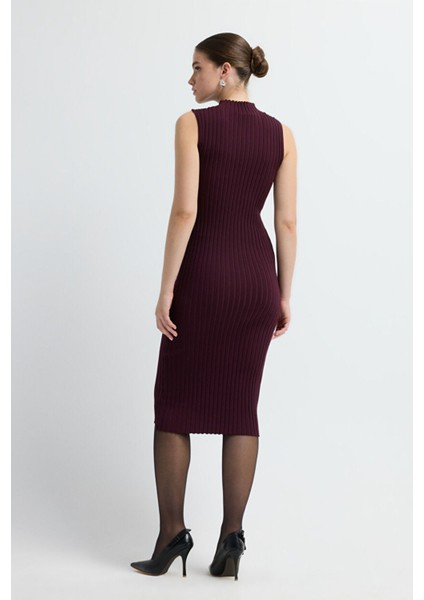 Kolsuz Balıkçı Triko Elbise Bordo 12445317000 indirimleri
