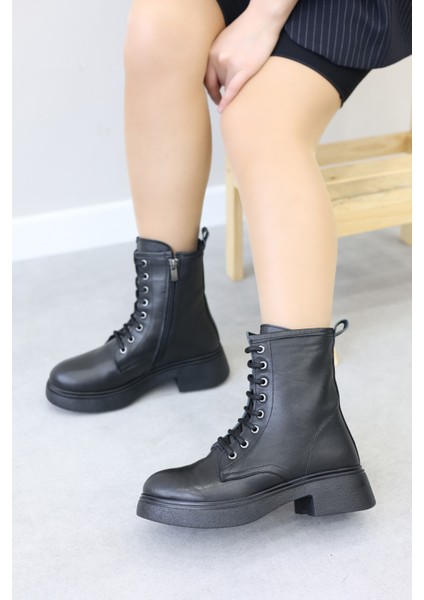 Deri Kürklü Kadın Klasik Bot 124KZA2420 indirimleri