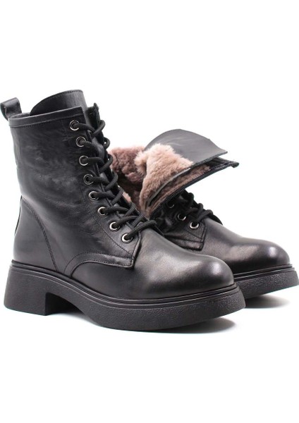 Deri Kürklü Kadın Klasik Bot 124KZA2420