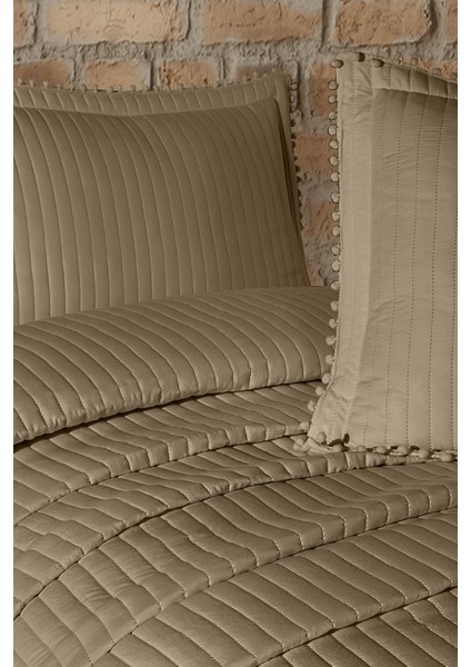 Florita Yatak Örtüsü Takımı Tek Kişilik (180x240 cm) Bej