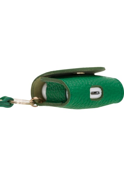 Apple Airpods 2.nesil Uyumlu Deri Kılıf Mai Snap Erc4 Yeşil fırsatları